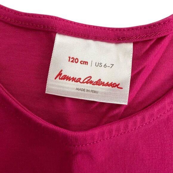 Hanna Andersson Pink Kids Peplum Top size 6-7 - Picture 3 of 6
